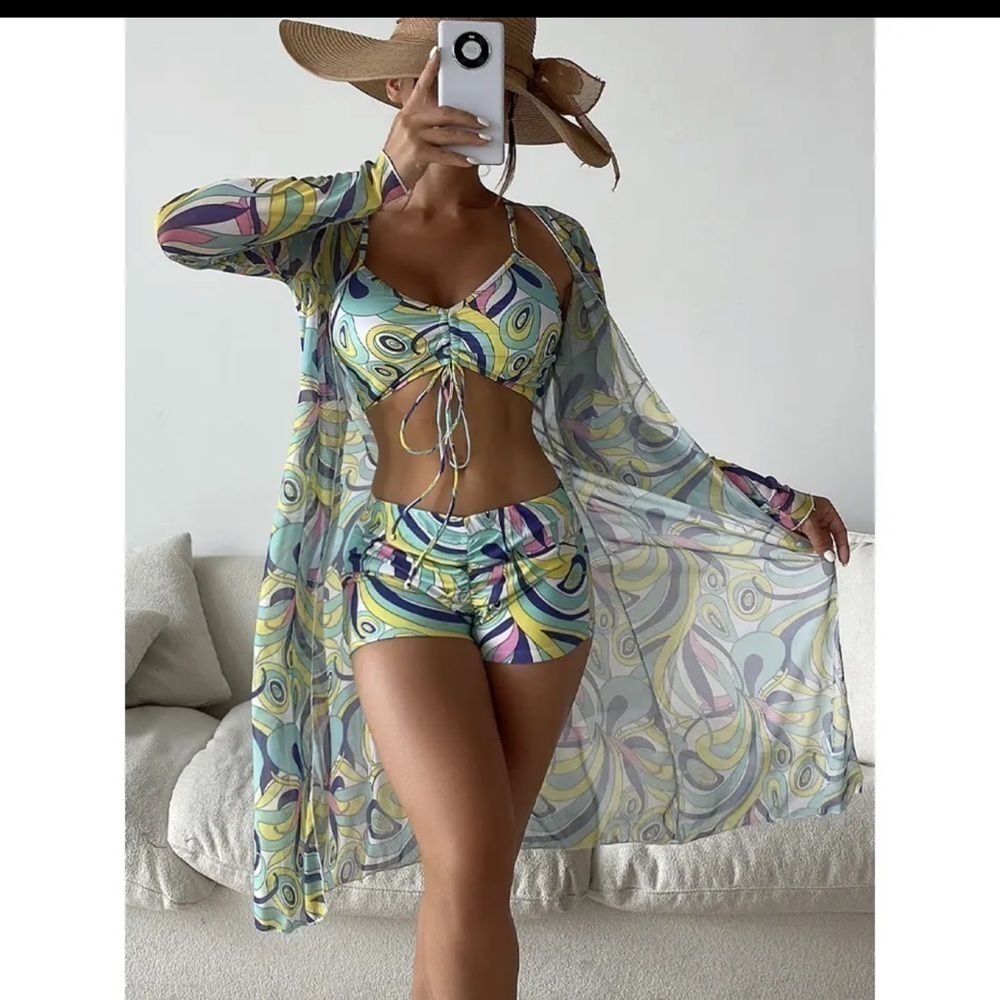 Beautiful! 3 Piece Abstract Swimwear